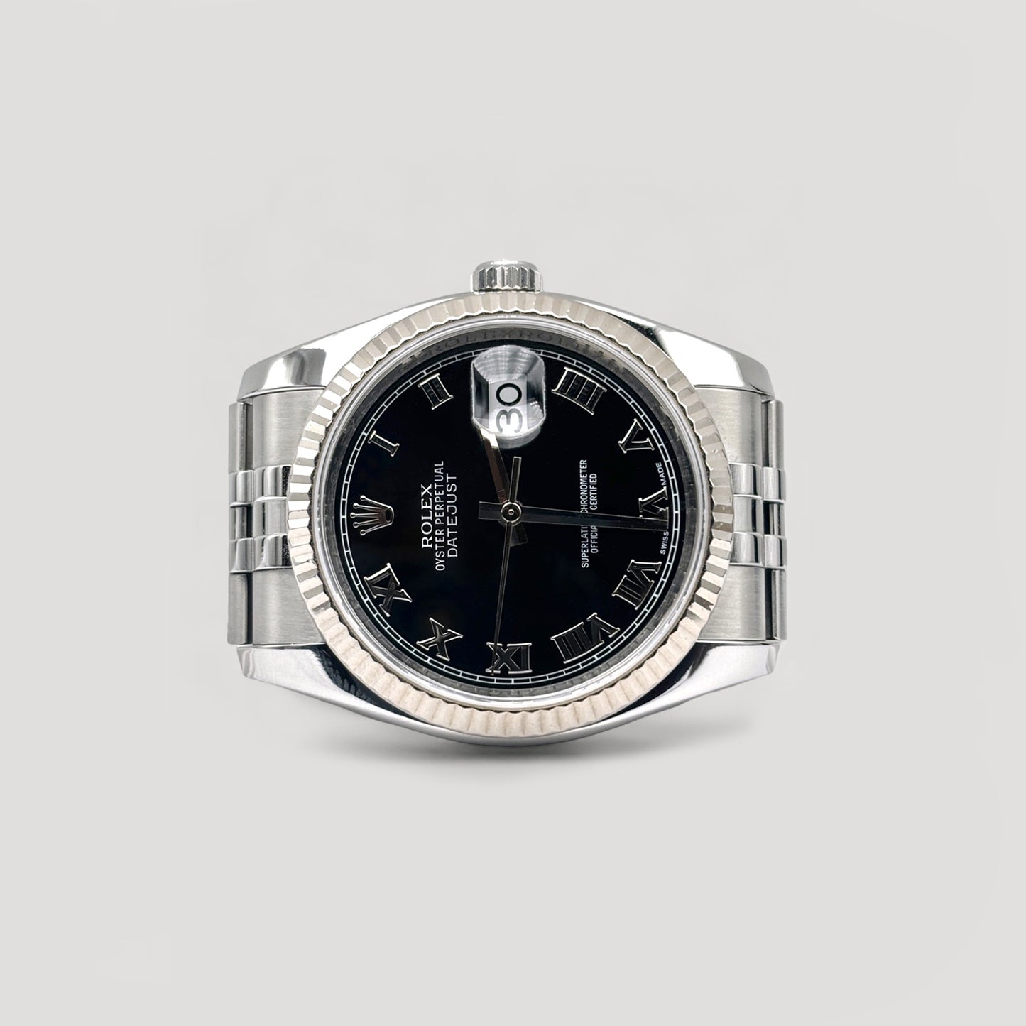 Mint Rolex Datejust Black Roman Jubilee 36mm 116234