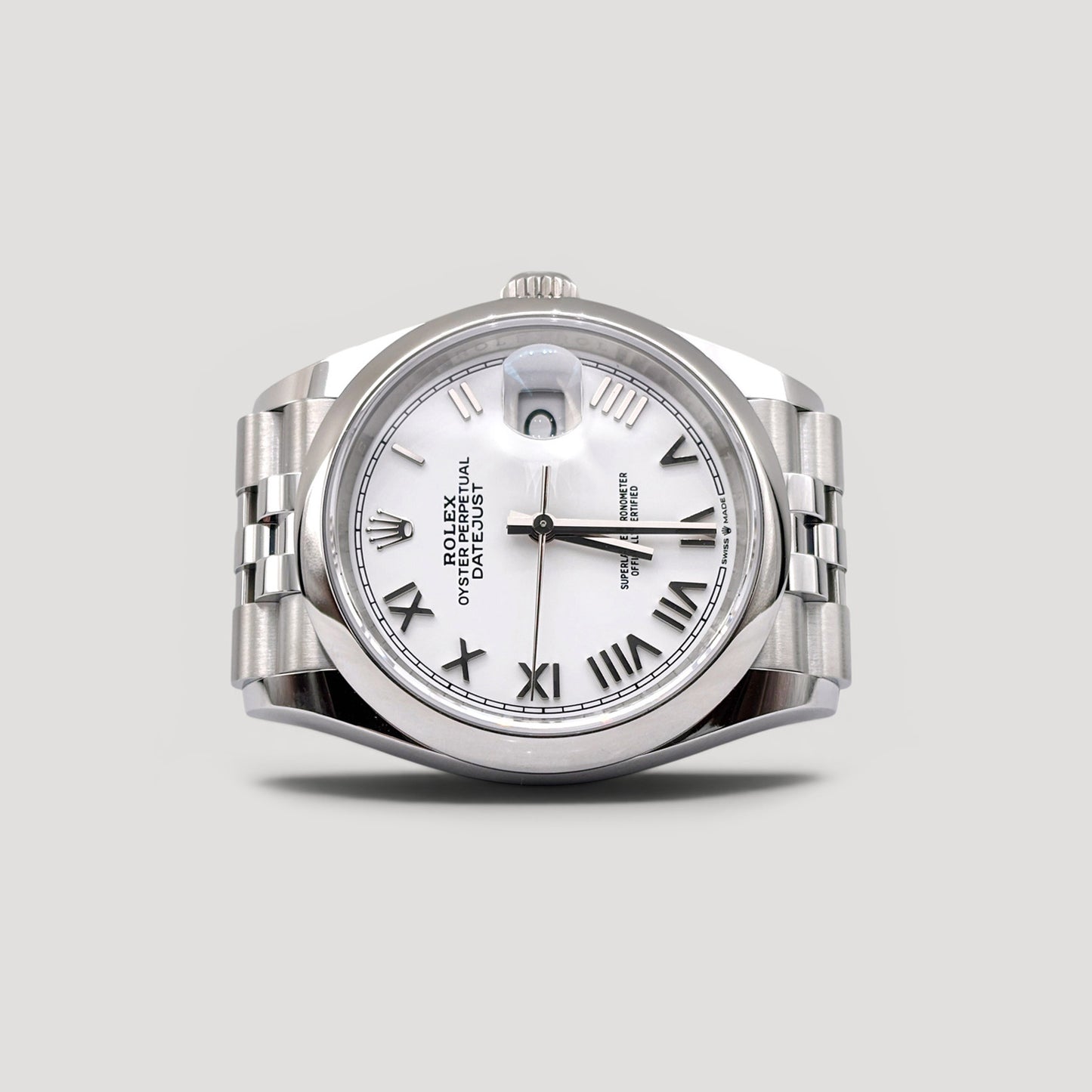 Brand New Rolex Datejust White Roman Jubilee 36mm 126200