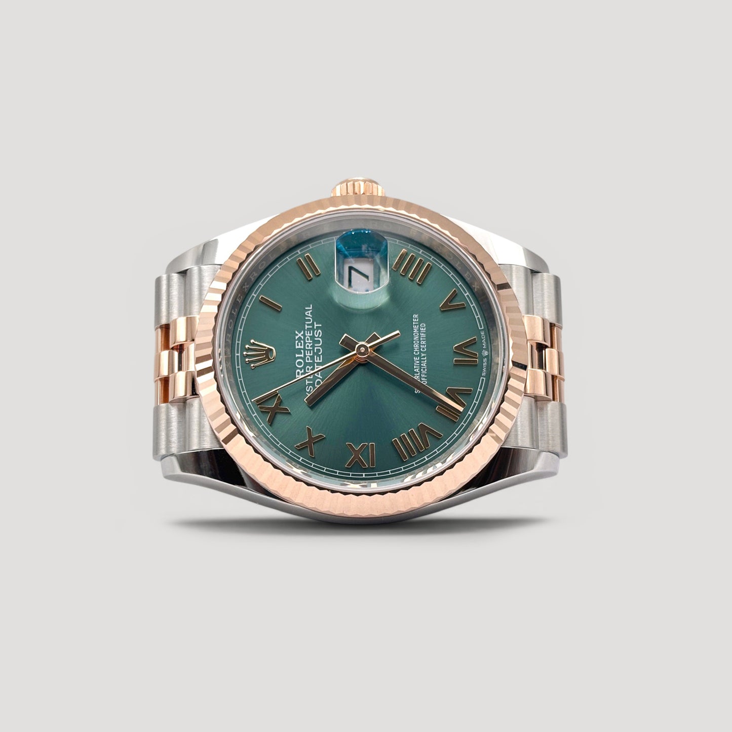 Brand New Rolex Datejust Mint Green Roman Jubilee 36mm 126231