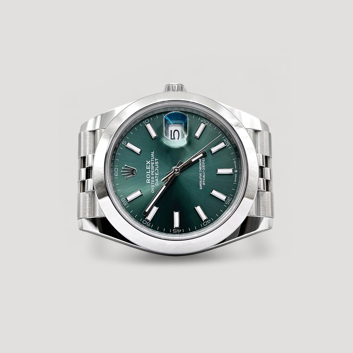 Brand New Rolex Datejust Mint Green Jubilee 41mm 126300
