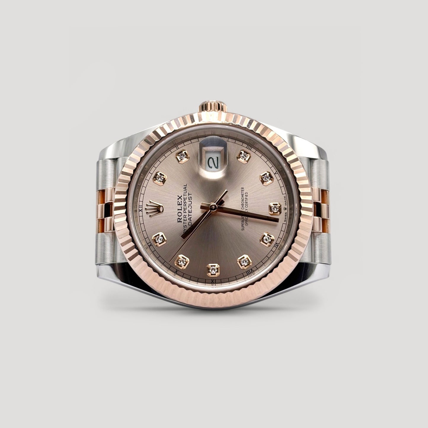 Mint Rolex Datejust Sundust w/ 10 Points Diamond Jubilee 41mm 126331