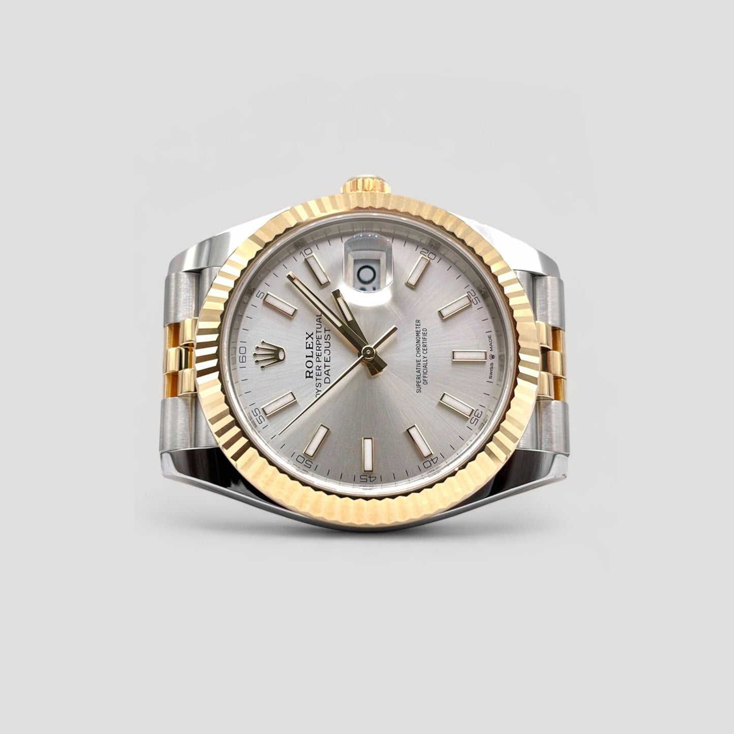 Mint Rolex Datejust Silver Jubilee 41mm 126333