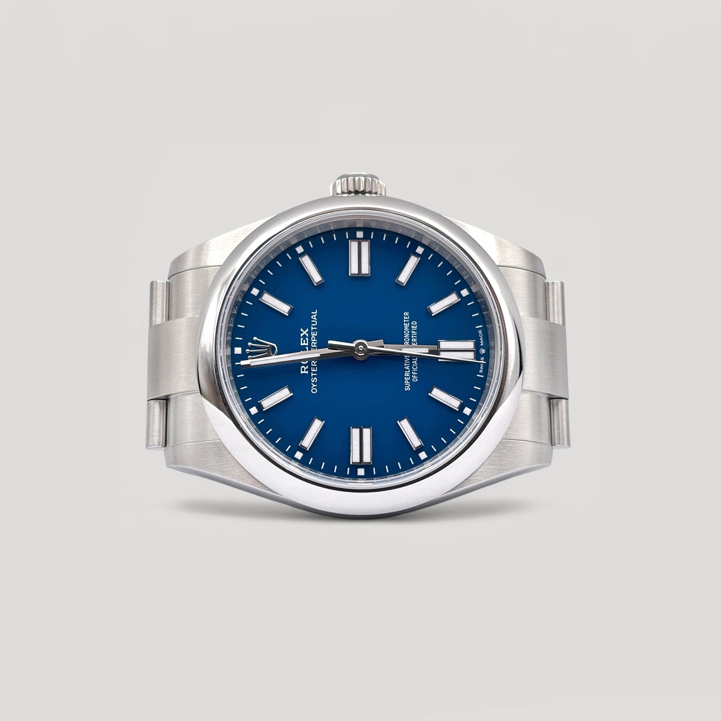 Brand New Rolex Oyster Perpetual Med Blue 41mm 134300