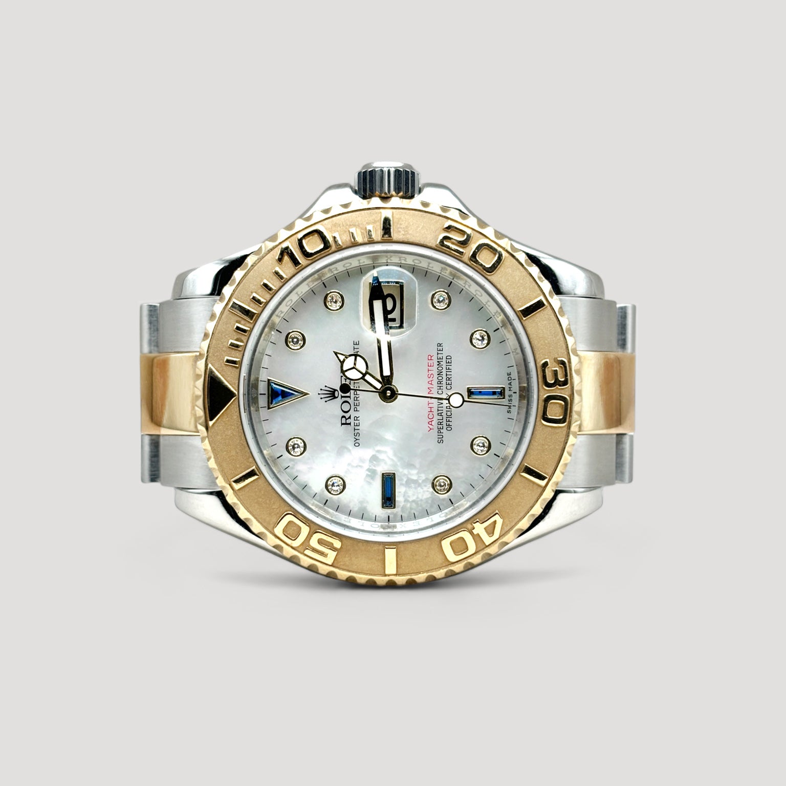 Rolex yacht master half gold sale