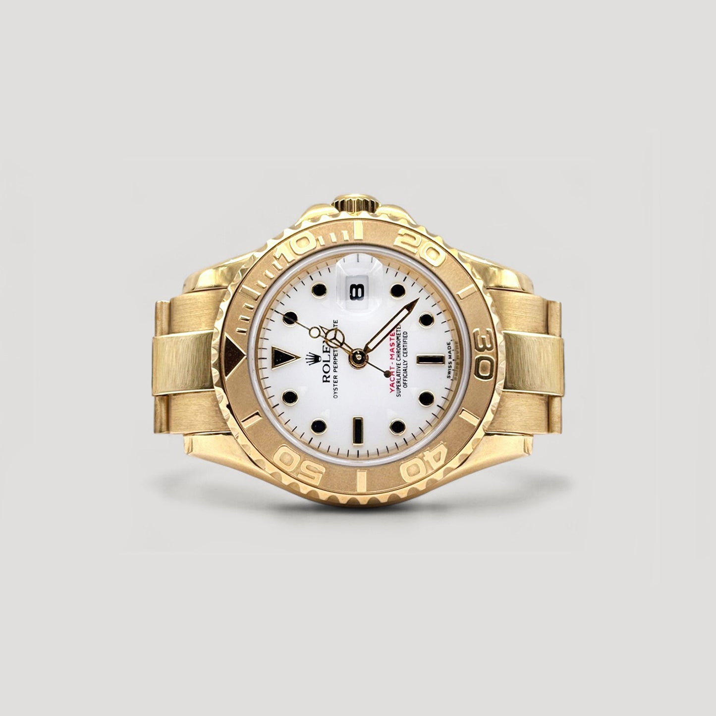 Mint Rolex Yacht Master White YG 29mm 169628