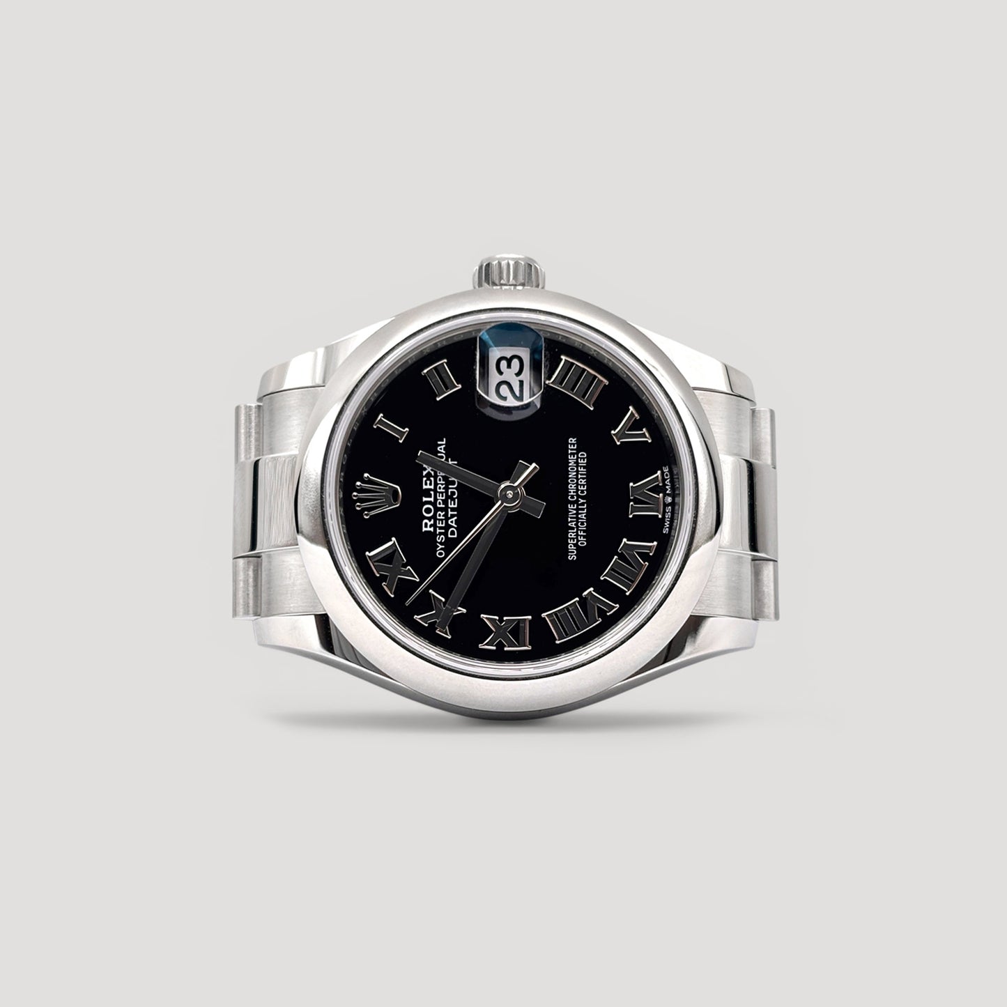 Brand New Rolex Datejust Black Roman Oyster 31mm 278240