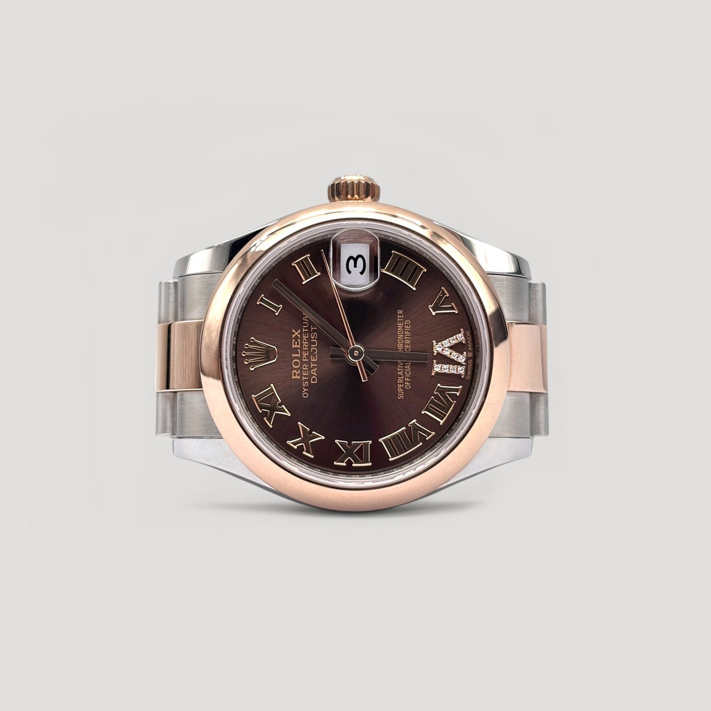 Mint Rolex Datejust Chocolate w/ VI Diamond 31mm 278241