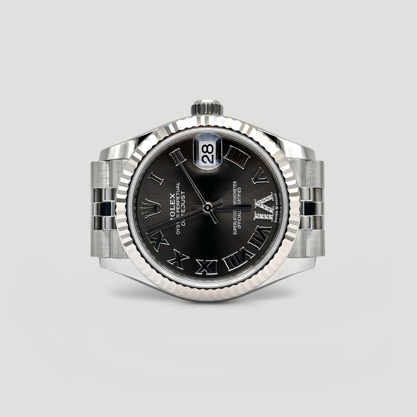 LNIB Rolex Datejust Dark Grey w/ VI Diamond Jubilee 31mm 278274