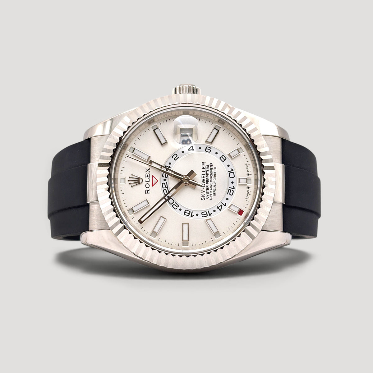 Mint Rolex Sky Dweller White Oysterflex White Gold 42mm 336239