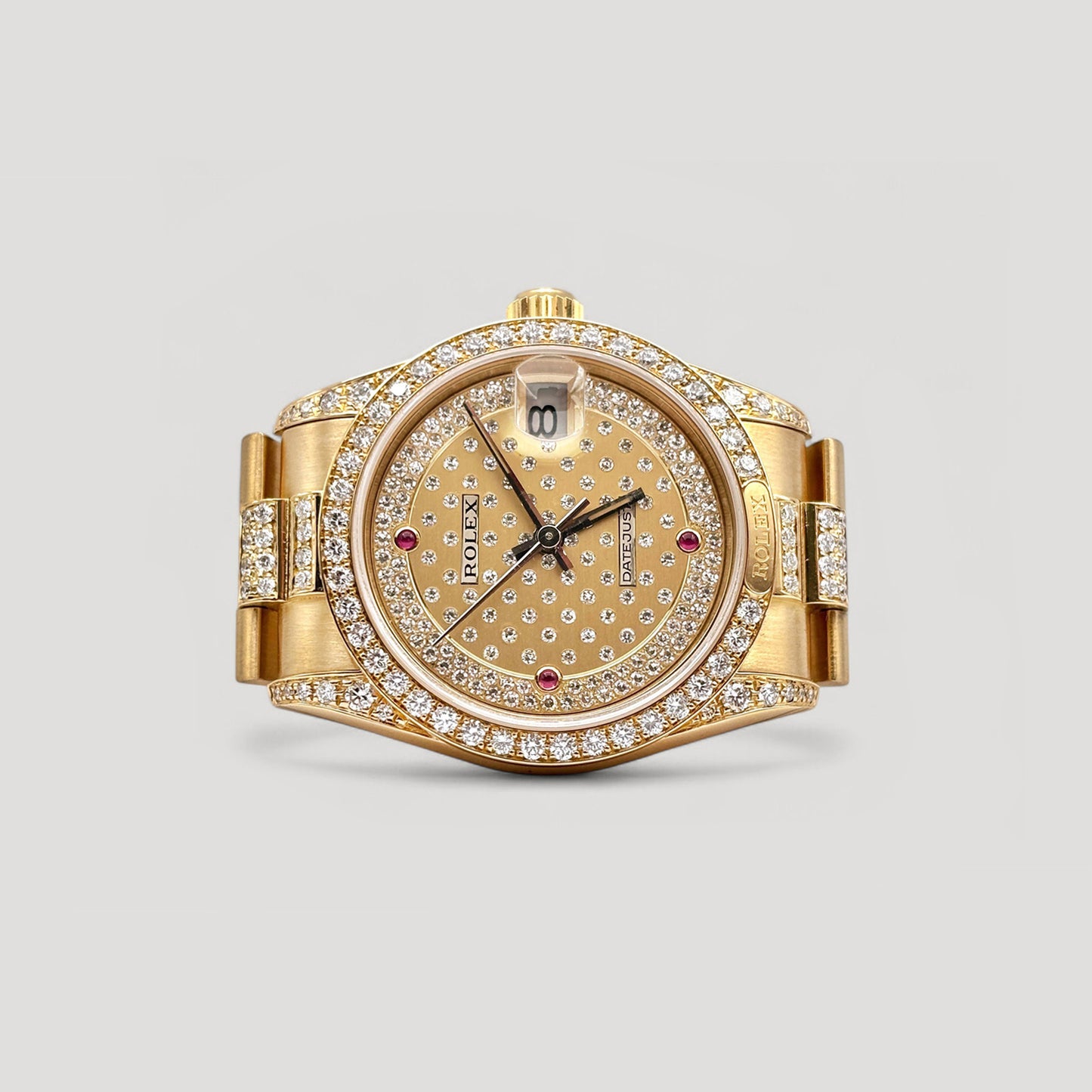 Rolex Datejust Pleiades Diamond Ruby Dial, Diamond Bezel & Bracelet Yellow Gold 31mm 68158