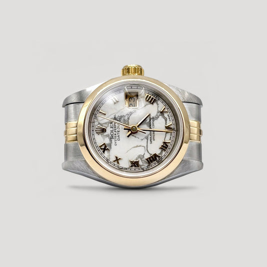 Mint Rolex Datejust Howlite Stone Dial Jubilee 26mm 69163