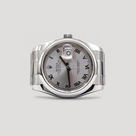 Mint Rolex Datejust Grey Roman Oyster 116200