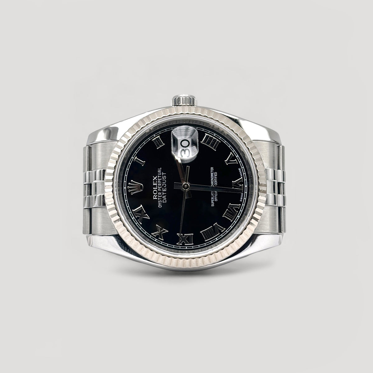 Mint Rolex Datejust Black Roman Jubilee 36mm 116234
