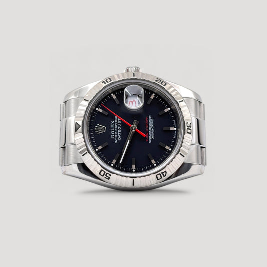 Mint Rolex Datejust Turn-O-Graph Black 'Thunderbird' Oyster 36mm 116264