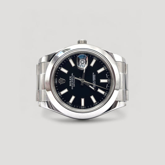 Mint Rolex Datejust Black Oyster 41mm 116300