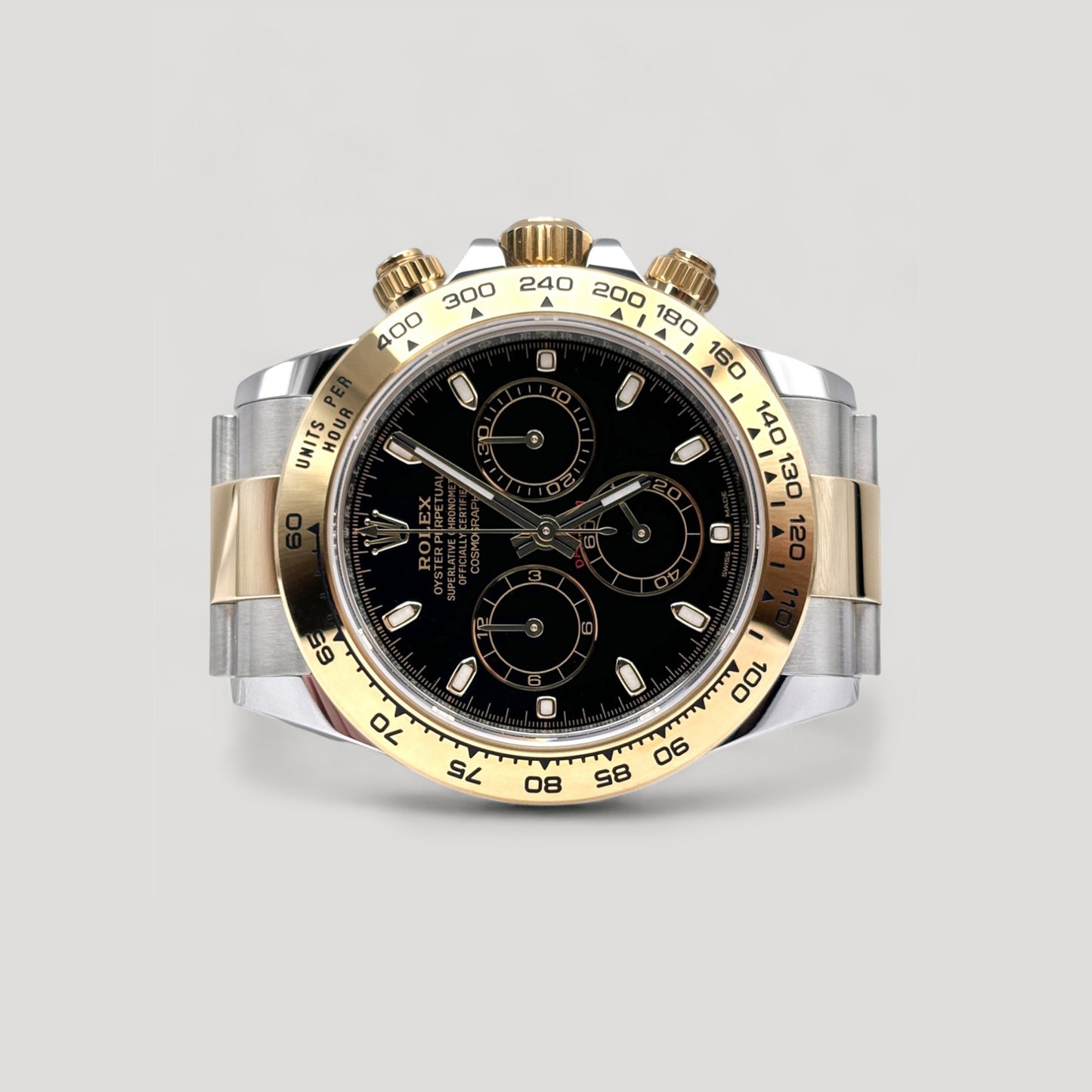 Brand New Rolex Daytona Black Half Gold 40mm