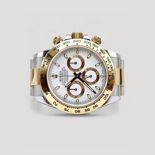 Mint Rolex Daytona White Half Gold 40mm 116503