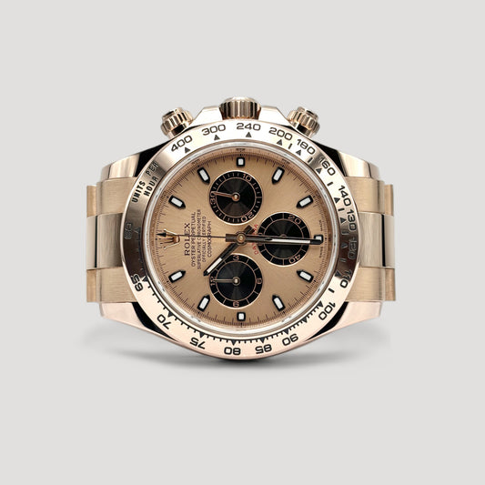 Mint Rolex Daytona Pink w/ Black Sub Dials Rose Gold 40mm 116505