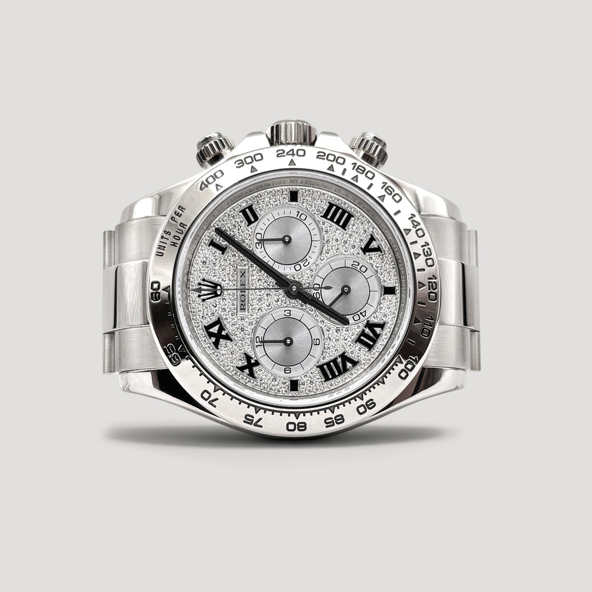 Mint Rolex Daytona Paved Diamond Roman White Gold 40mm 116509 116509ZER