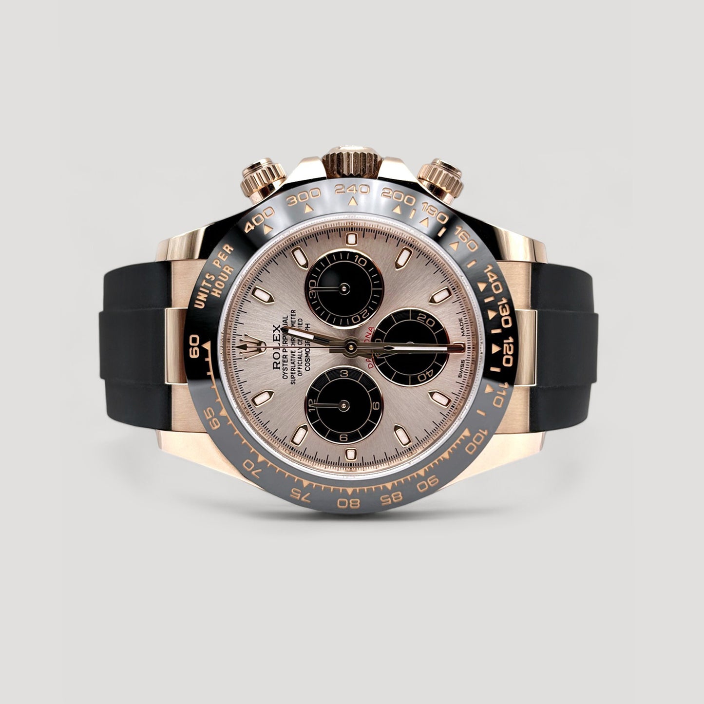 Mint Rolex Daytona Sundust Oysterflex Rose Gold 40mm 116515LN