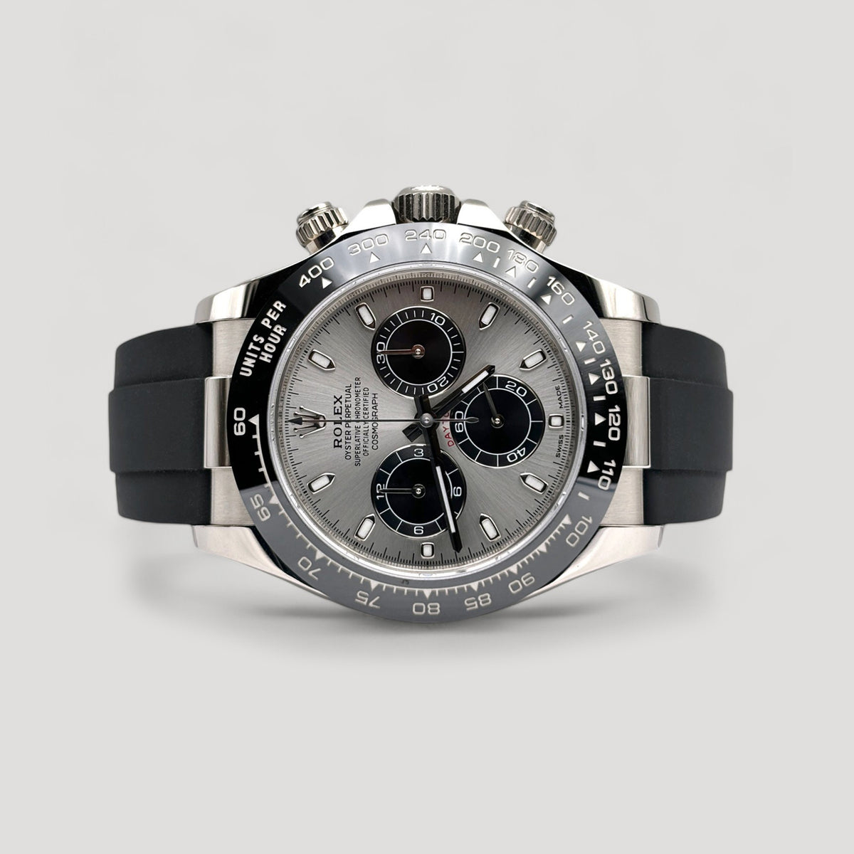 Mint Rolex Daytona Ghost Steel & Black Oysterflex WG 40mm 116519LN