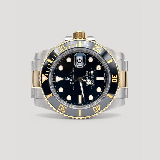 Mint Rolex Submariner Black Half Gold 40mm 116613LN