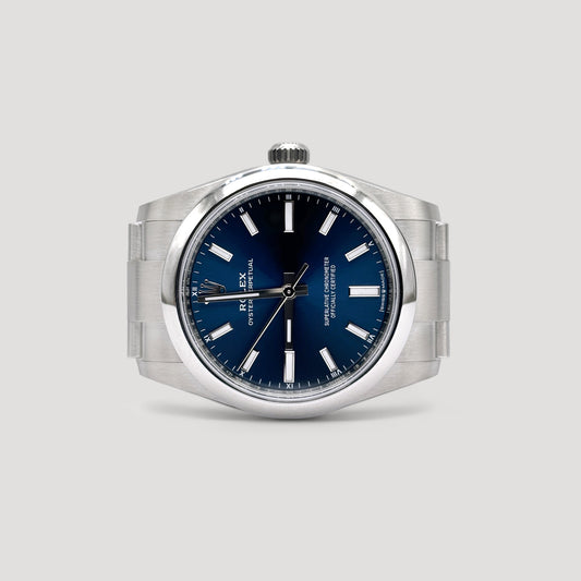 Brand New Rolex Oyster Perpetual Blue 34mm 124200