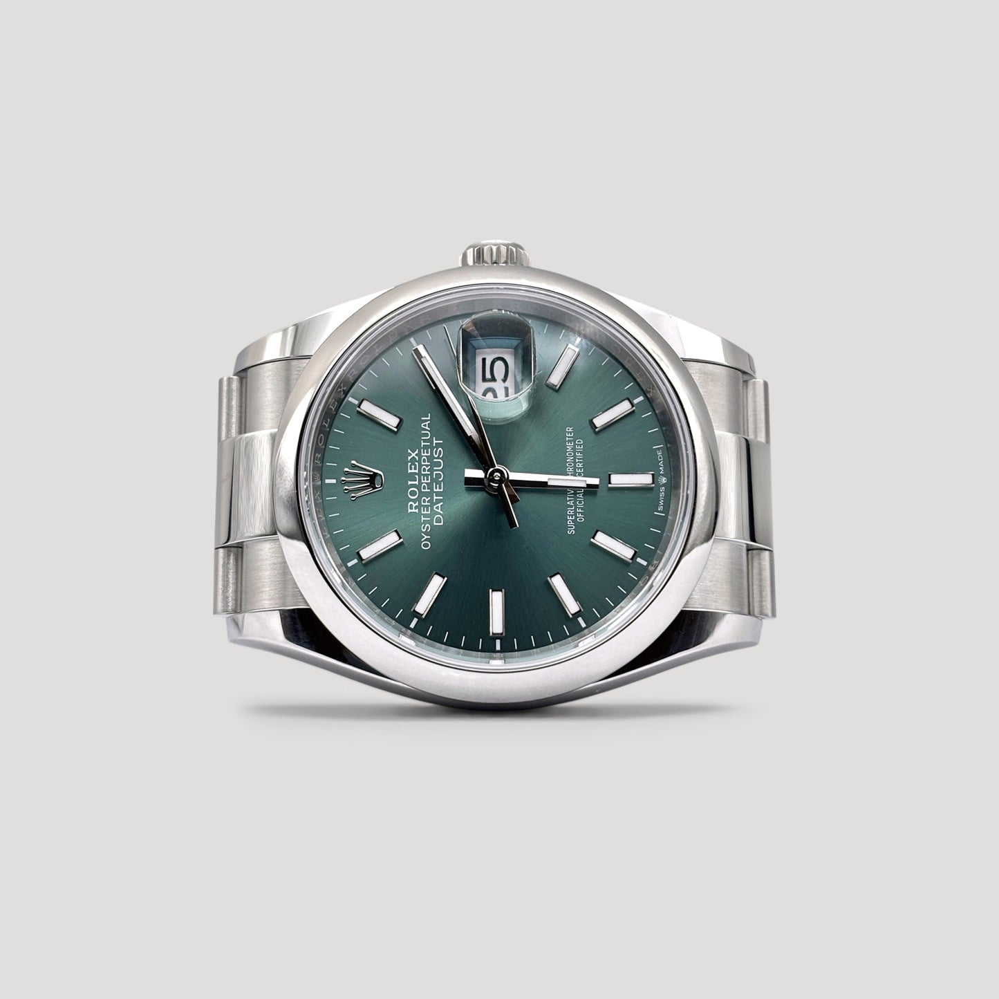 Brand New Rolex Datejust Mint Green Oyster 36mm 126200
