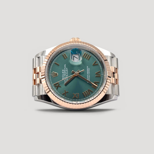 Brand New Rolex Datejust Mint Green Roman Jubilee 36mm 126231