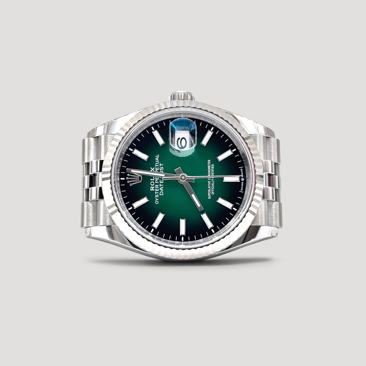 Brand New Rolex Datejust Green Ombre Jubilee 36mm 126234