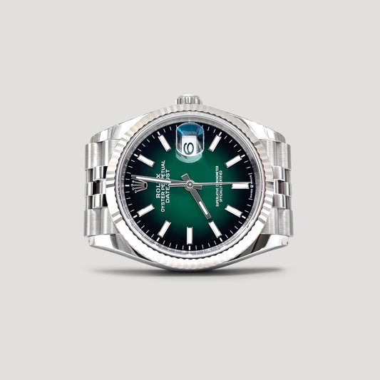 Brand New Rolex Datejust Green Ombre Jubilee 36mm 126234