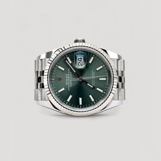 Brand New Rolex Datejust Mint Green Jubilee 36mm 126234