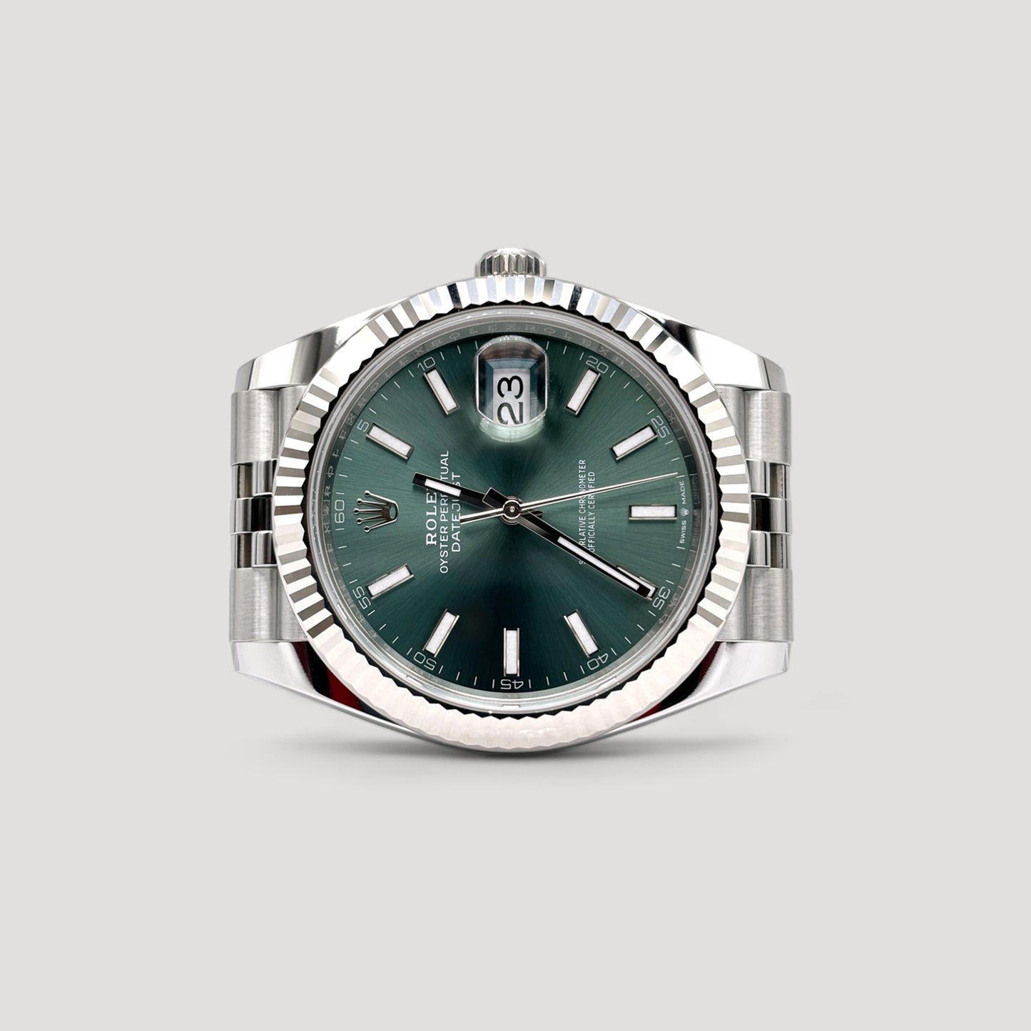 Brand New Rolex Datejust Mint Green Jubilee 41mm 126334