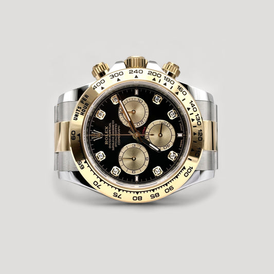 Mint Rolex Daytona Black & Golden w/ 8 Points Diamond HG 40mm 126503