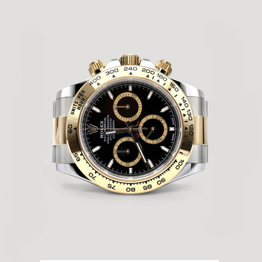 Brand New Rolex Daytona Black Half Gold 40mm 126503