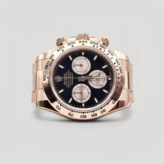 Brand New Rolex Daytona Black & Sundust Rose Gold 40mm 126505