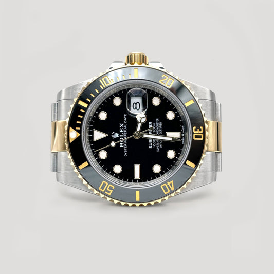 Brand New Rolex Submariner Black Half Gold 41mm 126613LN