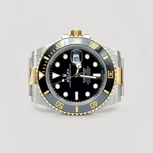 Mint Rolex Submariner Black Half Gold 41mm 126613LN