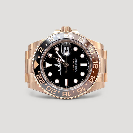 Brand New Rolex GMT Master II Rootbeer Rose Gold 40mm 126715CHNR