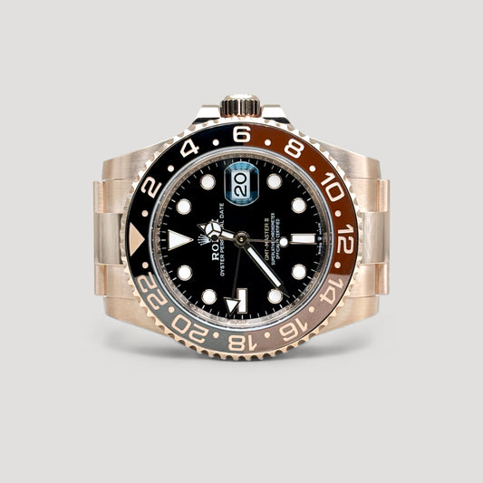 Brand New Rolex GMT Master II Rootbeer Rose Gold 40mm 126715CHNR