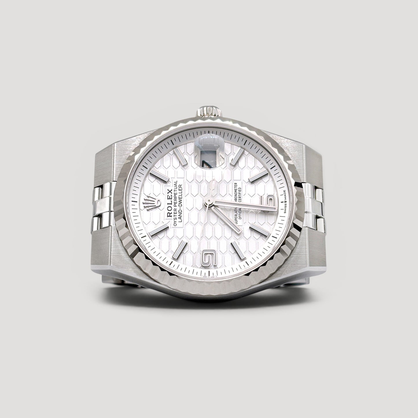 Brand New Rolex Land Dweller Honeycomb Motif Jubilee 36mm 127234