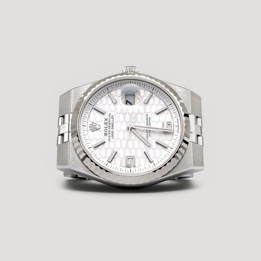 Brand New Rolex Land Dweller Honeycomb Motif Jubilee 36mm 127234