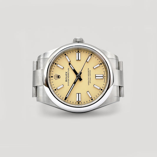 LNIB Rolex Oyster Perpetual Beige 41mm 134300