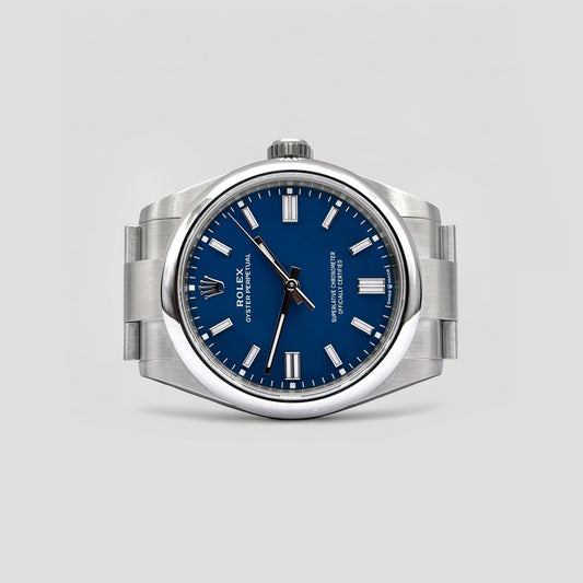 Brand New Rolex Oyster Perpetual Med Blue 41mm 134300