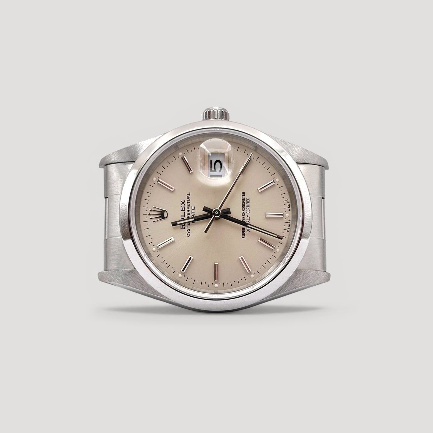 Rolex Oyster Perpetual Date Silver 34mm 15200
