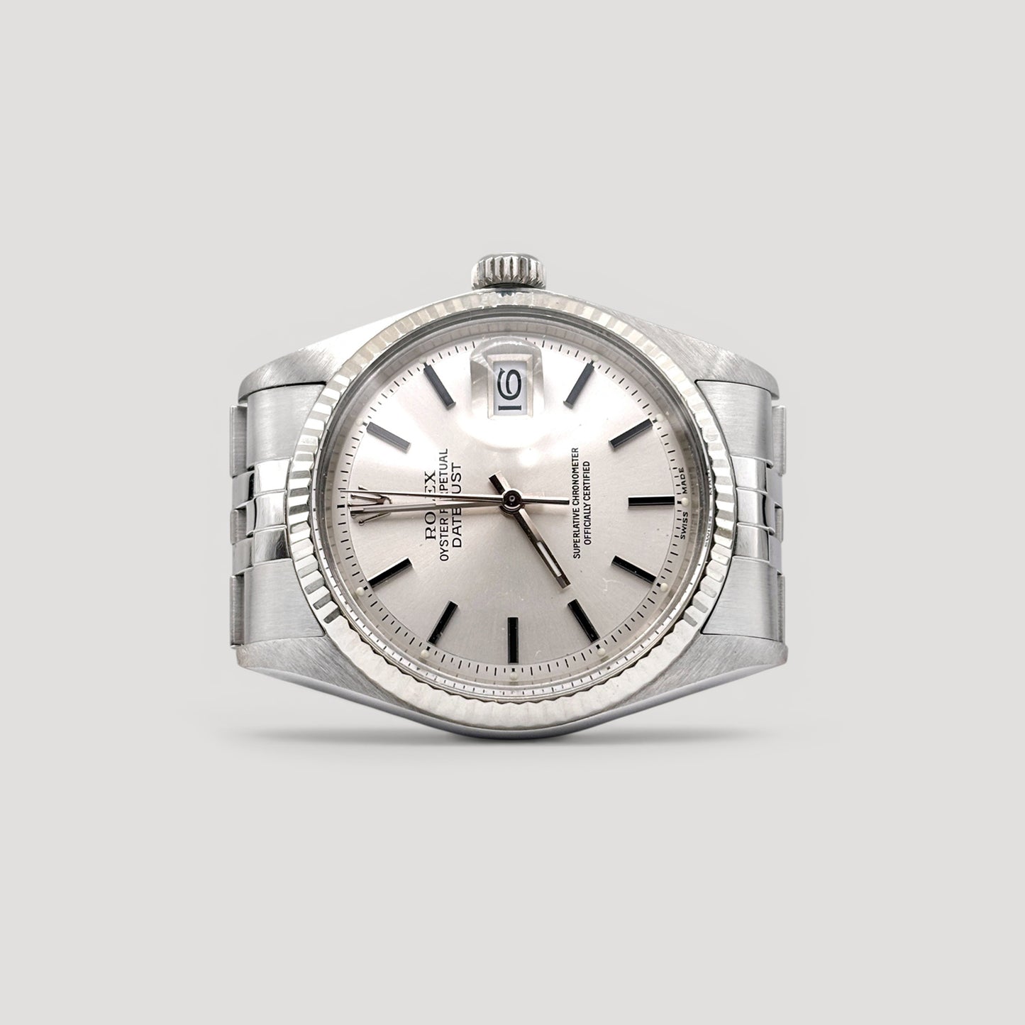 Mint Rolex Datejust Silver Jubilee 36mm 1601