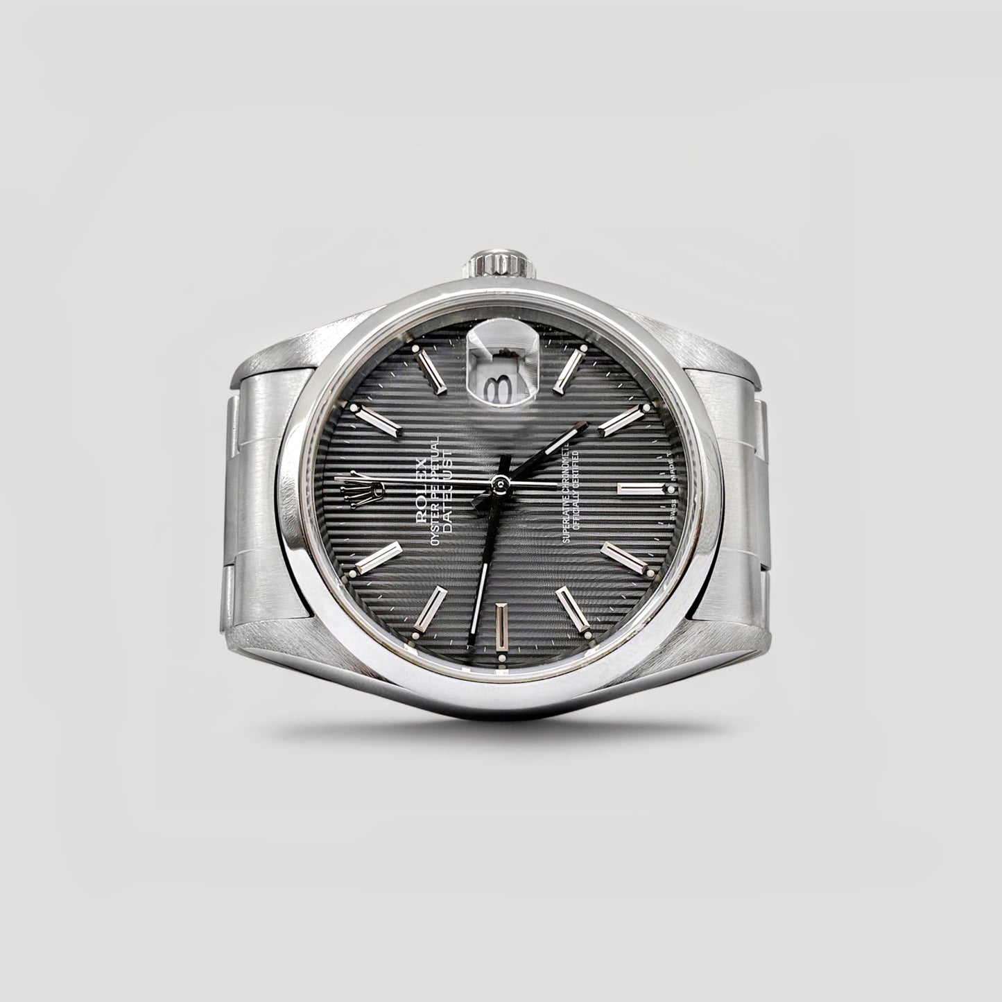 Mint Rolex Datejust Grey Tapestry Tritium Oyster 36mm 16200