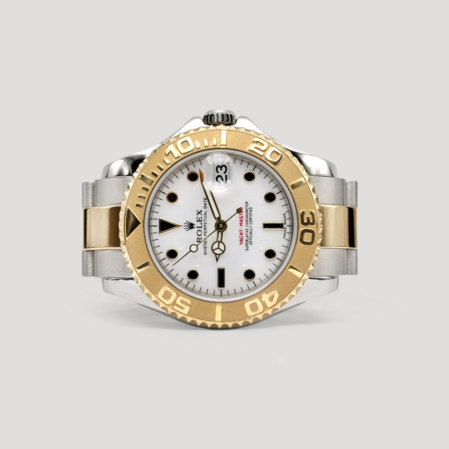 Mint Rolex Yacht Master White HG 35mm 168623