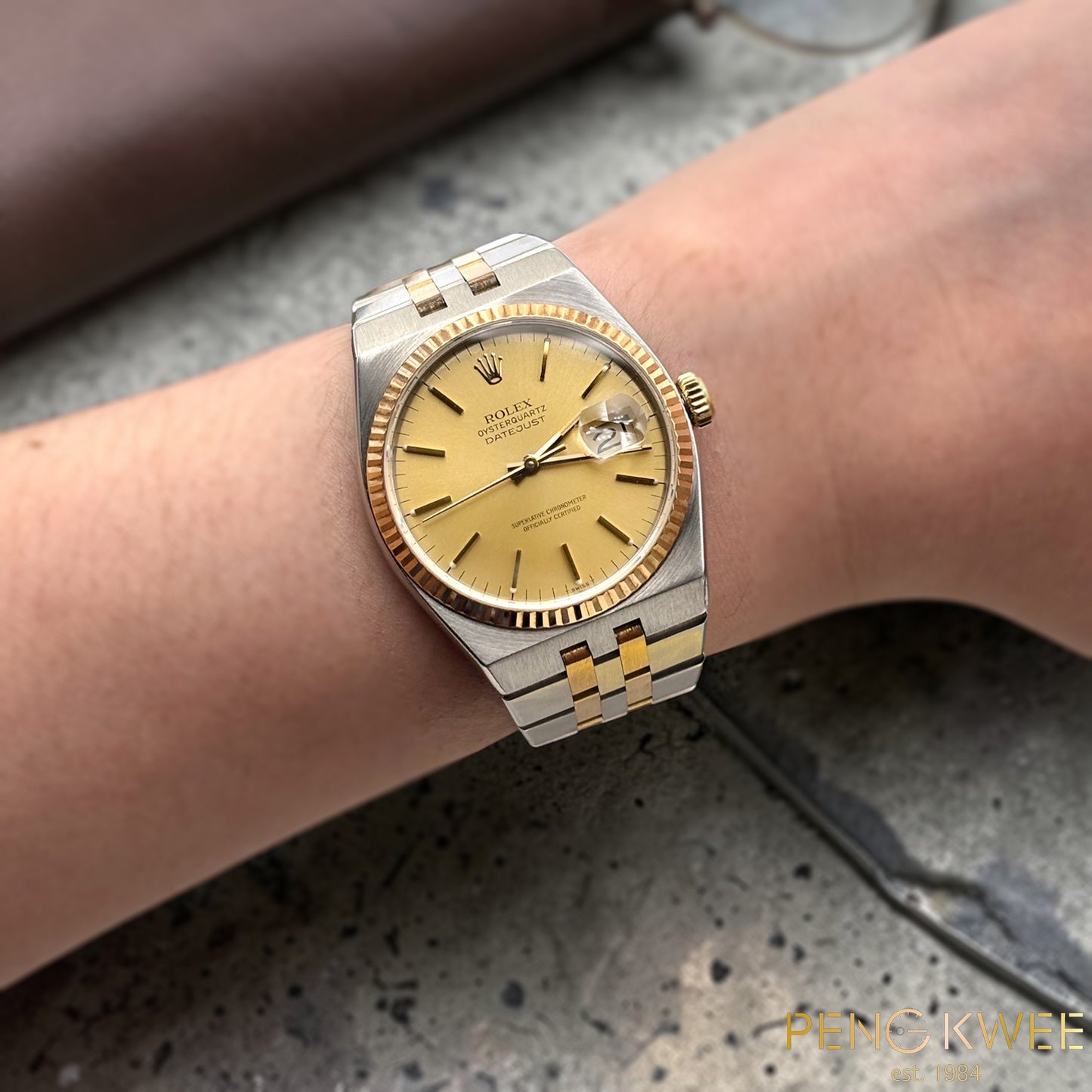 Rolex Datejust Oysterquartz Champagne 36mm 17013