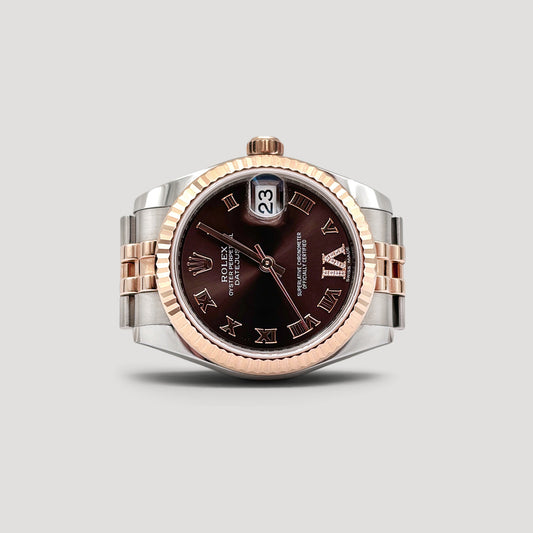 Mint Rolex Datejust Chocolate w/ VI Diamond Jubilee 31mm 178271
